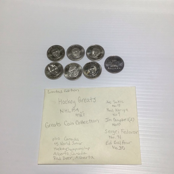 Hockey Greats coin collection 1996 NHLPA &1995 World Jr Championship Ltd Edition - Picture 2 of 9